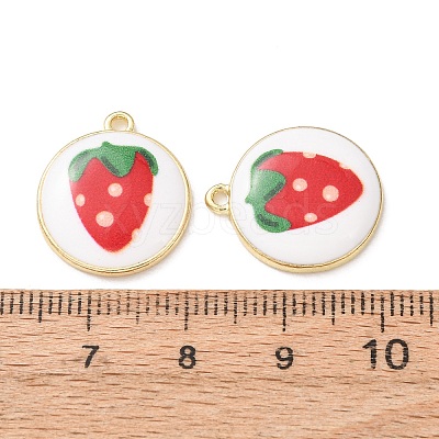 Plating Eco-Friendly Printed Alloy Pendants AL-CBAE25B-01D-G-1