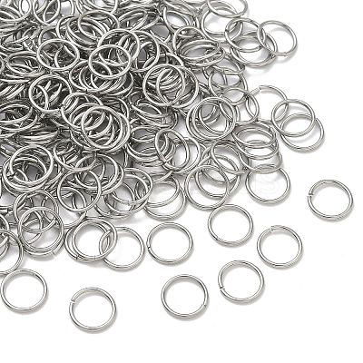 Tarnish Resistant 304 Stainless Steel Open Jump Rings X-STAS-J013-10x1mm-01-1
