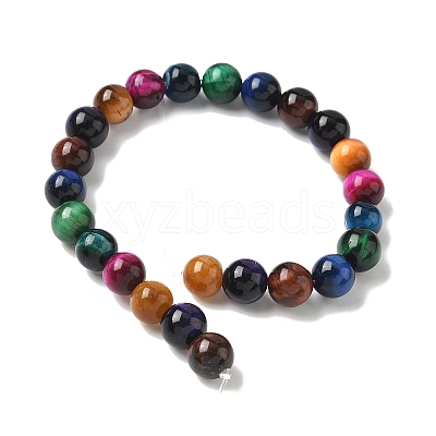 Natural Tiger Eye Beads Strands X-G-G101-8mm-6-1