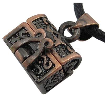 Brass Prayer Box Charms ECF137-1R-1