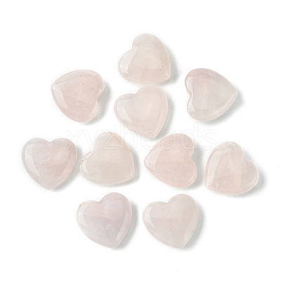 Natural Rose Quartz Heart Palm Stone G-YW0001-52A-1