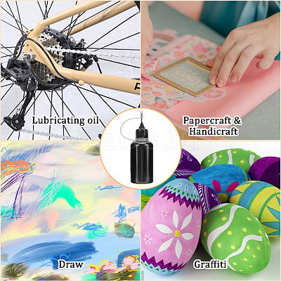 Plastic Refillable Dropper Bottle & Mini Transparent Plastic Funnel Hopper DIY-GF0010-10B-1