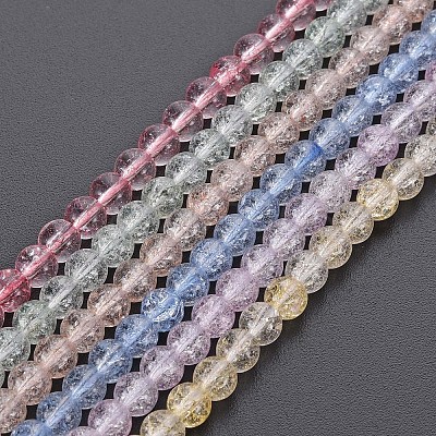Crackle Glass Beads Strands GLAA-S192-B-006-1