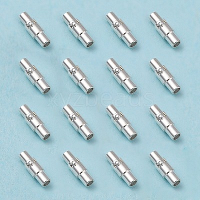 Brass Locking Tube Magnetic Clasps LS-X-MC079-S-1