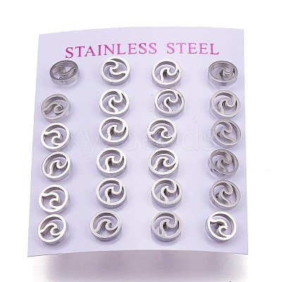 Tarnish Resistant 304 Stainless Steel Stud Earrings X-EJEW-N045-01P-1