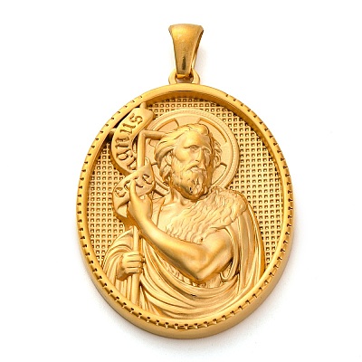 Religion Golden Tone 304 Stainless Steel Pendants STAS-K289-01G-06-1