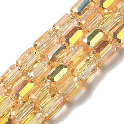 Electroplate Glass Beads Strands EGLA-D031-01-19-1