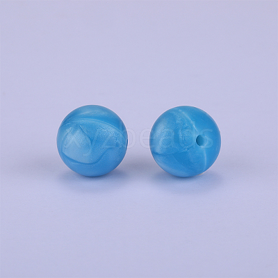 Round Silicone Focal Beads SI-JX0046A-66-1