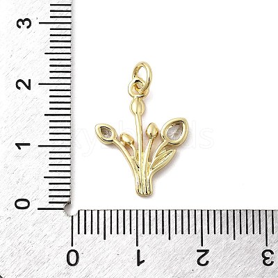 Brass Micro Pave Cubic Zirconia Pendants KK-A278-01B-01G-1