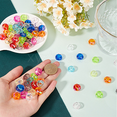 Transparent Acrylic Large Hole Beads MACR-SC0001-33-1
