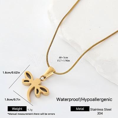 Elegant 304 Stainless Steel Pendant Necklaces for Women JT5004-6-1