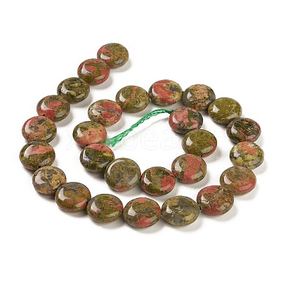 Natural Unakite Beads Strands G-M403-C14-1