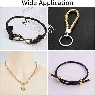 7 Strands 7 Colors Braided PU Leather Cords WL-FH0001-01-1