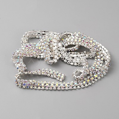 3 Yards Glass Rhinestone Trimming DIY-WH0671-320A-1