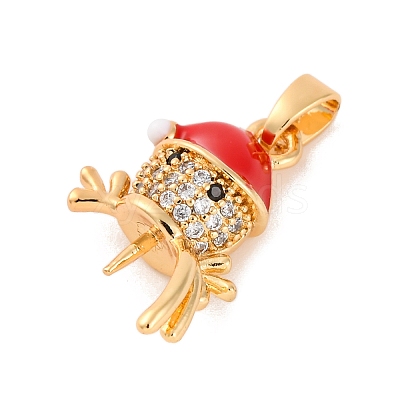 Brass Micro Pave Cubic Zirconia Pendan Bails X-KK-C076-26G-1