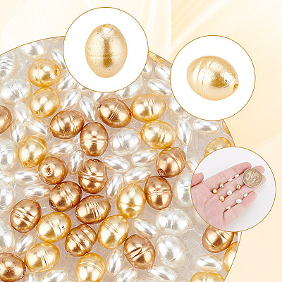 180Pcs 5 Style Glass Imitation Pearl Beads GLAA-AR0001-64-1