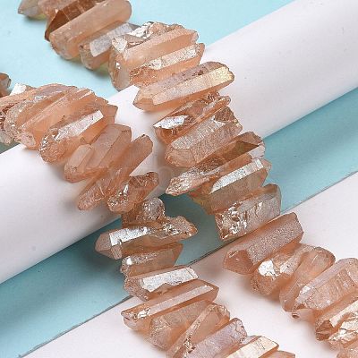 Natural Quartz Crystal Points Beads Strands G-K181-B26-1