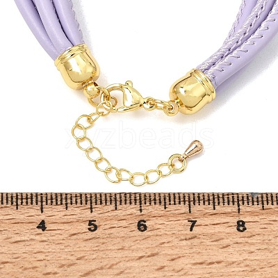 Microfiber Leather Multi-strand Cord Bracelets Makings FB-CBA983F-01G-07-1
