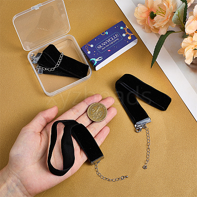 4Pcs Velvet Ribbon Choker Necklaces NJEW-SC0001-70A-1