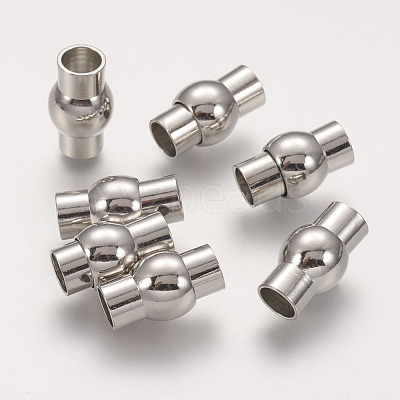 Brass Magnetic Clasps with Glue-in Ends KK-G230-6mm-P-NF-1
