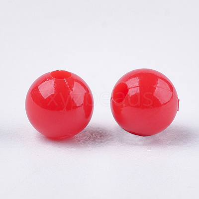 Opaque Plastic Beads X-KY-T005-6mm-604-1