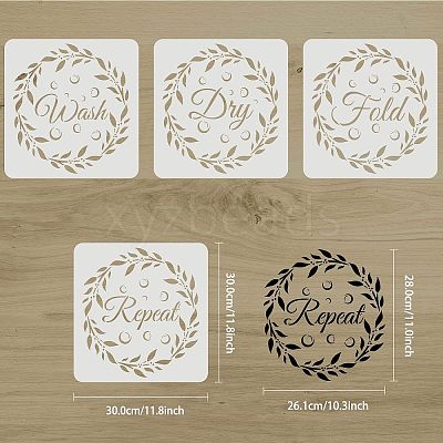 Environmental Protection Theme Plastic Drawing Painting Stencils Templates Sets DIY-WH0172-720-1