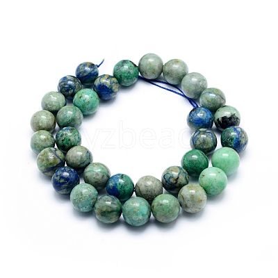 Assembled Synthetic Chrysocolla and Lapis Lazuli Beads Strands G-G823-07-12mm-1