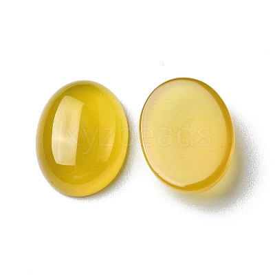 Natural Yellow Agate Cabochons G-A029-01-07-1