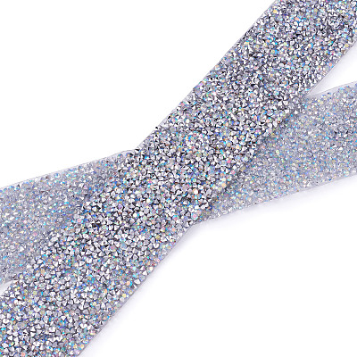 Glitter Resin Hotfix Rhinestone(Hot Melt Adhesive On The Back) OCOR-TA0002-02-40mm-1