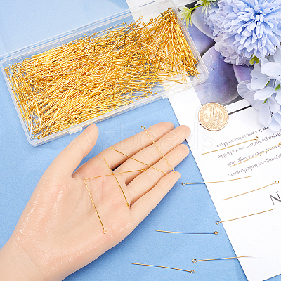 600Pcs Brass Eye Pin KK-SP0001-69D-G-1