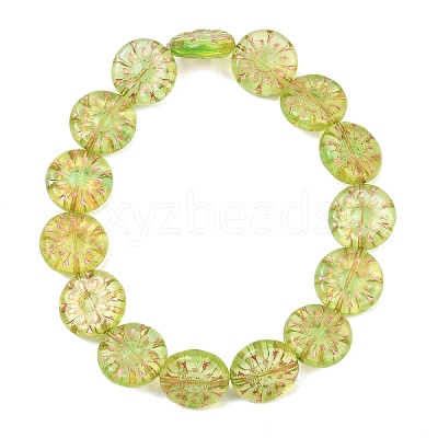 Czech Pressed Glass Beads GLAA-I061-47-1