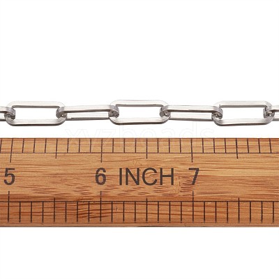 Tarnish Resistant 304 Stainless Steel Paperclip Chains STAS-R100-38-1