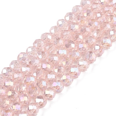 Electroplate Glass Beads Strands X-EGLA-A034-T6mm-B12-1