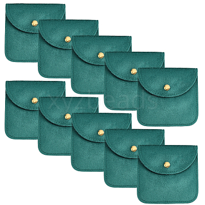 10Pcs Velvet Jewelry Storage Bags with Snap Button ABAG-HY0001-17A-1