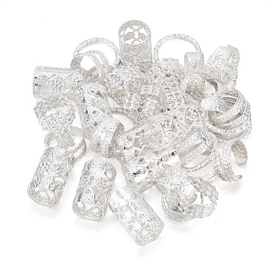 120Pcs 4 Styles Iron Dreadlocks Beads Hair Decoration FIND-TA0005-09S-1