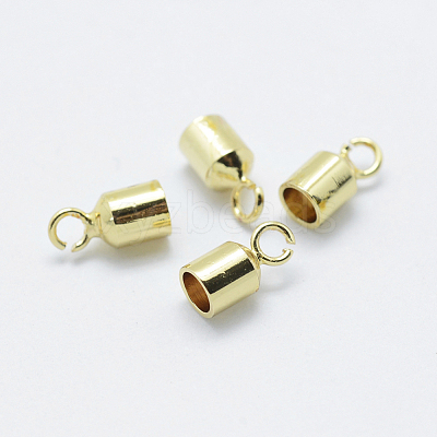 Brass Cord Ends KK-K206-04G-1