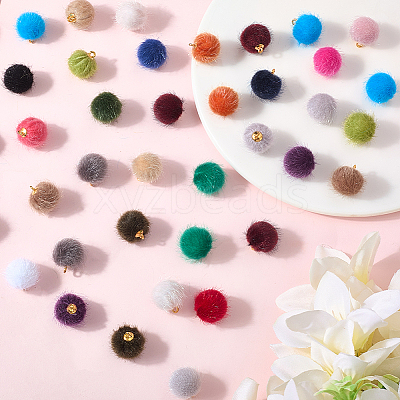 96Pcs 24 Colors Plastic Pendants KY-SC0002-40-1