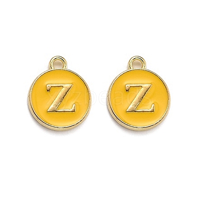 Golden Plated Alloy Enamel Charms ENAM-Q437-13Z-1