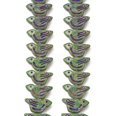 Painted Glass Beads Strands GLAA-Z021-19I-1