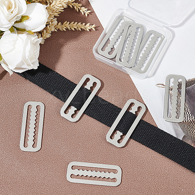 8Pcs Belt 316 Stainless Steel Slide Buckles STAS-UN0051-32-1