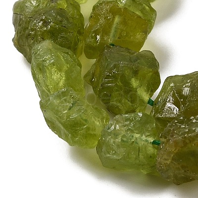 Raw Rough Natural Olive Quartz Beads Strands G-I283-G07-01-1