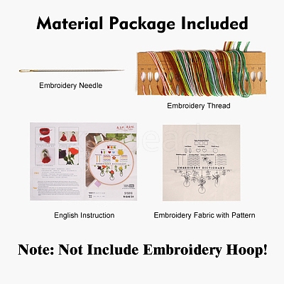 DIY Embroidery Kit DIY-P077-160-1