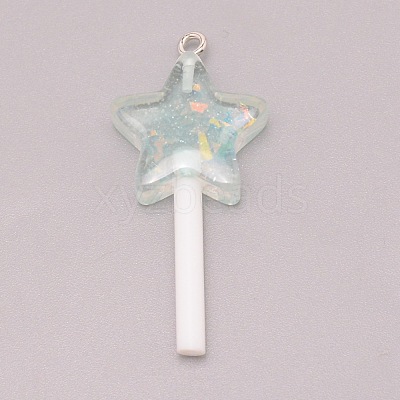 Resin Pendants RESI-WH0025-11A-1