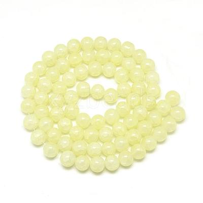 Baking Paint Crackle Glass Bead Strands DGLA-Q023-8mm-YS3-1
