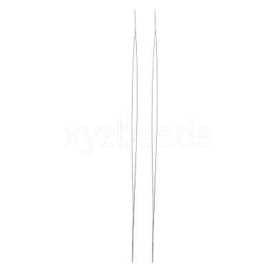 Iron Collapsible Big Eye Beading Needles TOOL-R095-04-1