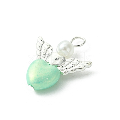 50Pcs Heart Acrylic Pendants PALLOY-JF02975-1