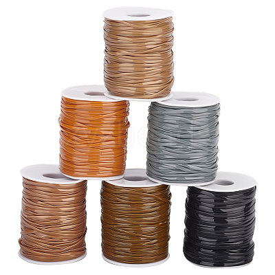 6 Rolls 6 Styles 50M Flat PVC Cords OCOR-PH0002-55-1