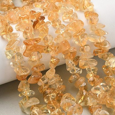 Natural Citrine(Heated) Beads Strands G-K400-A01-8x10-1