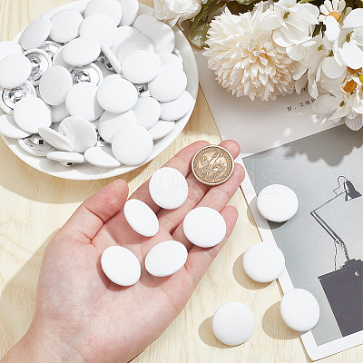 100Pcs Cloth Shank Buttons BUTT-NB0001-72A-01-1