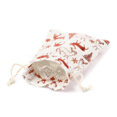 Christmas Theme Cotton Fabric Cloth Bag ABAG-H104-B17-1